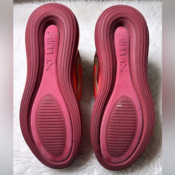 NIKE AIR MAX 720 GS IRON MAN CRIMSON RED BRONZE GOLD 270 7Y/8.5 Womens - Picture 6 of 6